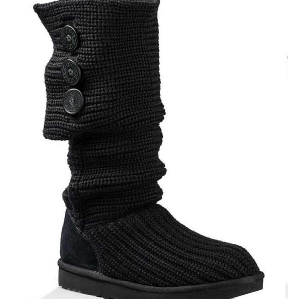 UGG Cardy Classic button knit tall boots women's - Picture 4 of 16